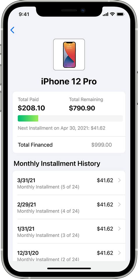 apple monthly installment payments